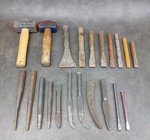 Job Lot of Stonemasons Tools Stone Chisels - Picture 1 of 7