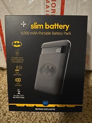 Batman Slim Battery 5,000 Mah Portable Battery Pack New Unopened - Image 1 of 3