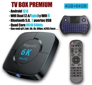 TV Box Magcubic 4GB Ram/64GB Rom 6K, Wifi 6 y Dual Band 2.4/5ghz/6, BT, +extras - Imagen 1 de 1