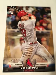 2018 Topps Salute 5x7 Jumbo Harrison Bader Cardinals RC TS93 Gold 05/10 - Picture 1 of 1