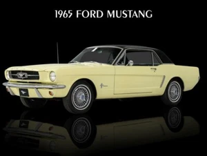 1965 Ford Mustang in Yellow NEW METAL SIGN: 9x12" Free Shipping - Picture 1 of 1