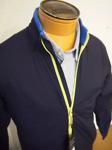 Greyson Golf Performance Fabric Navy Trailwolf Windbreaker Jacket NWT L $180 - Picture 1 of 12