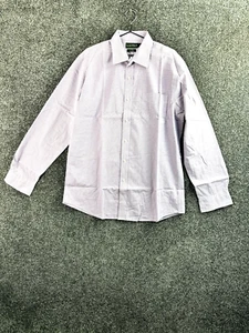 Ralph Lauren Men Formal Dress Shirt Size 17 Purple Check Long Sleeve Non Iron - Picture 1 of 13