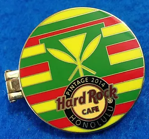 HONOLULU HAWAIIAN OPENING HINGED NEI RASTA SURFER LONGBOARD Hard Rock Cafe PIN - Picture 1 of 2