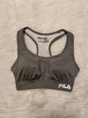 Sujetador deportivo Fila para mujer talla XS gris inalámbrico espalda deportiva Foto 1 de 4