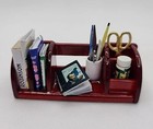 1:12 Doll House Miniature Wooden Desk Books, pencils,  other Accessories