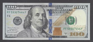 $100 FEDERAL RESERVE NOTE, SERIES 2017A, ATLANTA (PF59307444F), UNC - Picture 1 of 2