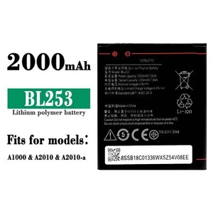 Replacement New Battery For Lenovo A1000 A2010 A2010-a 2000mAh BL253 Internal - Picture 1 of 5