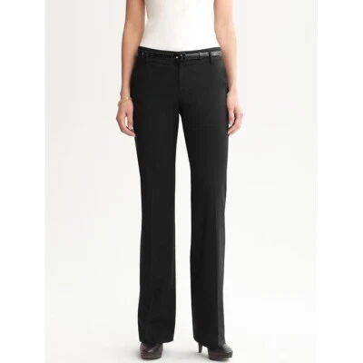 NWT Banana Republic Womens Size 2 2x31 Martin Fit Black Lightweight Wool Trouser - Image 1 of 4