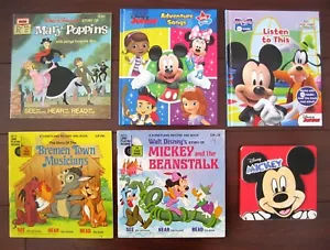 Vintage Disney Mary Poppins + Read-Along ME-Reader Mickey Mouse Book Lot VG-EX - Picture 1 of 3