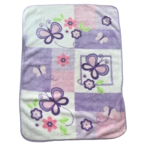 Small Wonders Lila Flieder Schmetterling Blume Minky Decke Rosa Weiß 30x44 Rarität - Bild 1 von 3