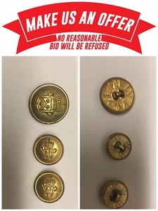 💎Geoffrey Beene💎 Suit Replacement 3 Gold Tone Buttons Blazer Jacket V7 - Picture 1 of 3