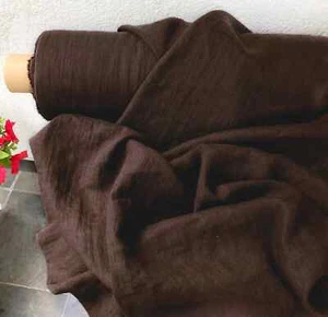 Dark Chocolate Linen Fabric by the Yard – Soft Fabric for Apparel & Home Décor - Picture 1 of 3