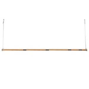 Wooden Closet Rod Adjustable 43-59 Inch Length 15-39 Inch Height Hanging Bar - Picture 1 of 6