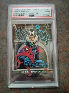 1992 Marvel Masterpieces Battle Spectra #4-D Spider-Man vs Venom PSA 9 MINT! - Picture 1 of 2