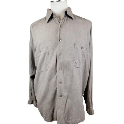 Birmania Bibas Para hombres Camisa Informal Calce Suelto Tostada Manga Larga Bolsillo Mezcla de Lana XXL Foto 1 de 4