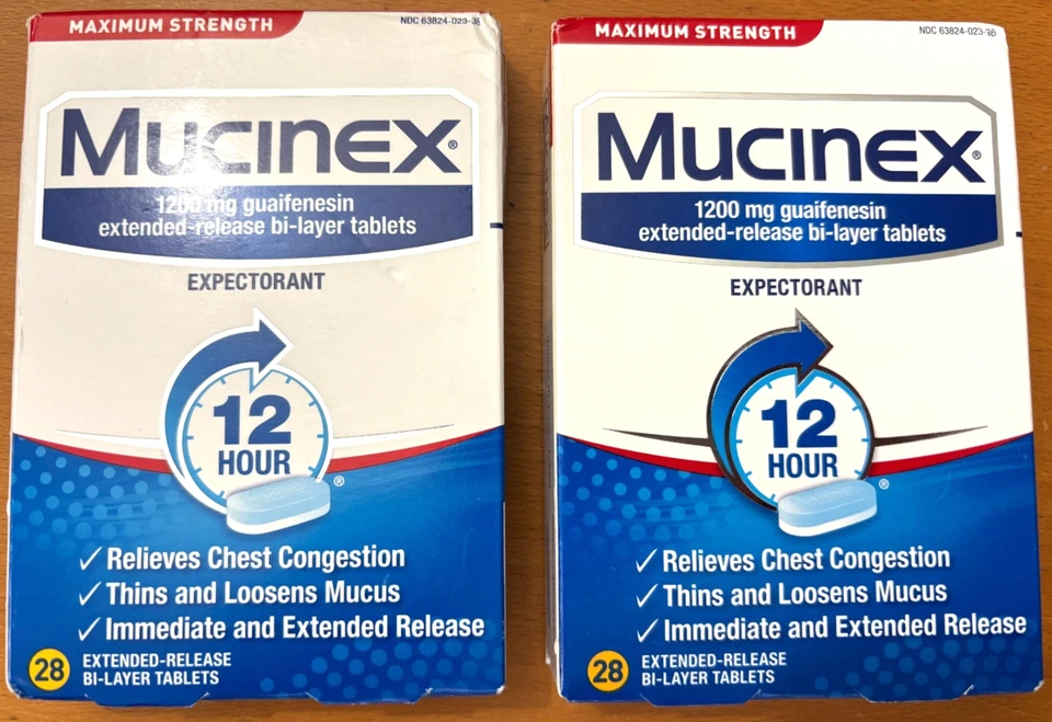 Mucinex Fuerza Máxima 1200mg 28/ct ** LOTE DE 2** CADUCIDAD: 01/2026 Foto 1 de 1