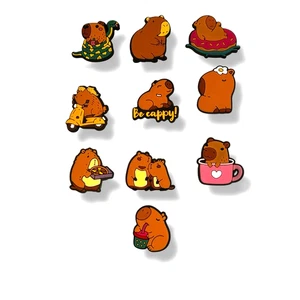 10 Piezas LINDO Dije de Zapato Capibara Compatible con Crocs Jibbitz Set #2 E - Imagen 1 de 4