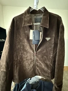 Men’s Suede PRADA Jacket, Brown, Size L, - Picture 1 of 3