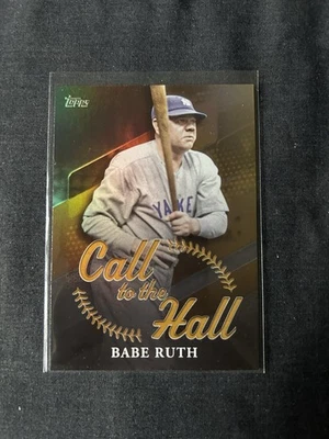 2025 Topps Series 1 Babe Ruth Call To The Hall Gold Foil SP Short Print /50 - Image 1 of 2