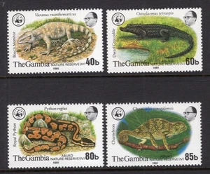 Gambia 1981 WWF Abuko Nature Reserve Reptiles Set MNH #432-435 - Bild 1 von 1