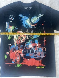 Vlone X Juice WRLD Cosmic Racer T-Shirt Black Medium Short Sleeve Rap Space - Picture 1 of 15