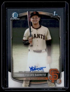 2025 Bowman Chrome Prospect Autograph - CPA-YU Yulian Barreto (1st,AU) - Picture 1 of 2