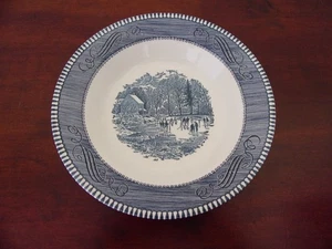Vintage Currier & Ives Bowl Royal USA Soup Bowl (Imperfect) - Picture 1 of 7