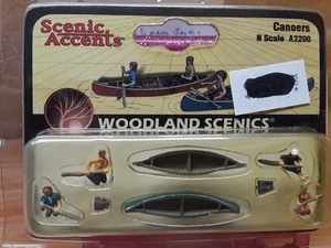 Woodland Scenics N Scale Scenic Accents Figures/People Set Canoers New - Picture 1 of 3