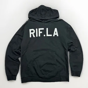 RIF LA Hoodie Mens Medium Black Pushing Weight Pullover Sweatshirt Made in USA - Picture 1 of 8