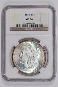 1885-S MORGAN DOLLAR NGC MS64 - Picture 1 of 2
