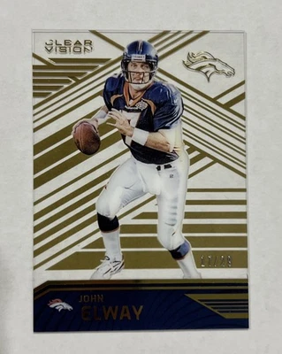 John Elway Clear Vision 2016 Gold NFL Broncos #’d /29  - Image 1 of 2