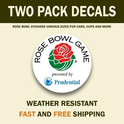 2025 Rose Bowl Game Sticker Decal Oregon vs Ohio State NCAA Playoffs 2 Pack - Image 1 of 2