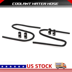 2*Flexible Heater Hose Kit 44" Stainless Steel Fits 5/8" 3/4" Necks, Heater Hose - Picture 1 of 12