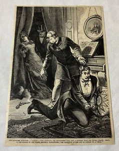 1881 Zeitschriftenstich ~ DER DETEKTIV MACHT EINE VERHAFTUNG - Bild 1 von 1