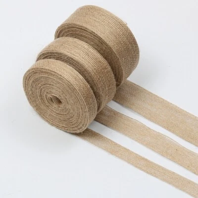 10M Hemp Rope Jute Webbing Tape DIY Craft Straps Burlap Ribbon Sewing Trim - Image 1 of 4