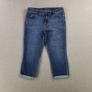 Coldwater Creek Size 10 Natural Fit Jeans Skinny Crop Cuffed - Picture 1 of 11