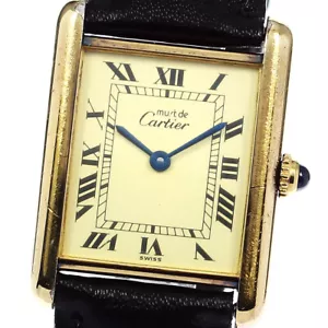 CARTIER Must tank LM W1002753 Beige Dial Quartz Boy's Watch_651797 - Picture 1 of 6