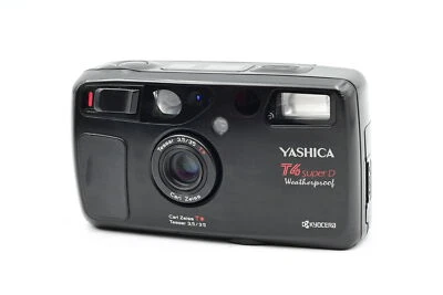 Yashica T4 Super D Film Camera w/35mm f3.5 T* Flash Inoperable #945 - Image 1 of 4