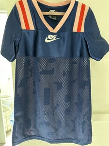 NIKE Jersey  Girls T-Shirt Dress Blue Pink🌸BV2754-492 Size X SMALL - Picture 1 of 6