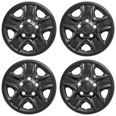 Glossy Wheel skins for 2007-2021 TOYOTA TUNDRA;Wheel Covers;Black； 4 Pcs；18 inch Foto 1 de 4