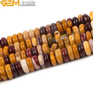 Natural Heishi Rondelle Mookaite Jasper Spacer Beads Jewelry Making 15" Stone - Picture 1 of 8