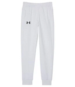 Under Armour Kids NWT Boys Girls M 10 12 Light Gray Fleece Jogger Sweatpants - Picture 1 of 2