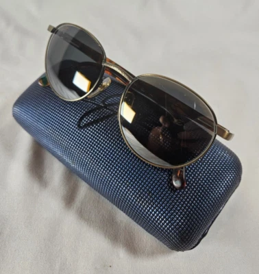 Vintage MAUI JIM MJ-167-16 Sunglasses Green Turtle Shell Meridian Gray Lens - Image 1 of 4