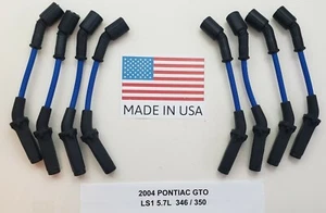 PONTIAC GTO 2004 LS1 5.7L 346/ 350 8mm HI-PERFORMANCE BLUE Spark Plug Wires USA - Picture 1 of 1