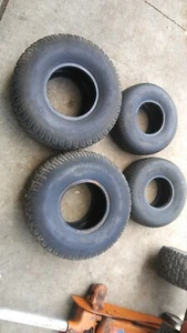 Used 20x8.00-8 Lawn Mower Tires 15x6.00x6 Bolens,Mtd,White,Yard machines - Picture 1 of 4