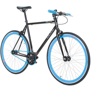 Galano Blade 28" Singlespeed Bike Erwachsenen Fahrrad Fixie schwarz/blau 53cm - Bild 1 von 10