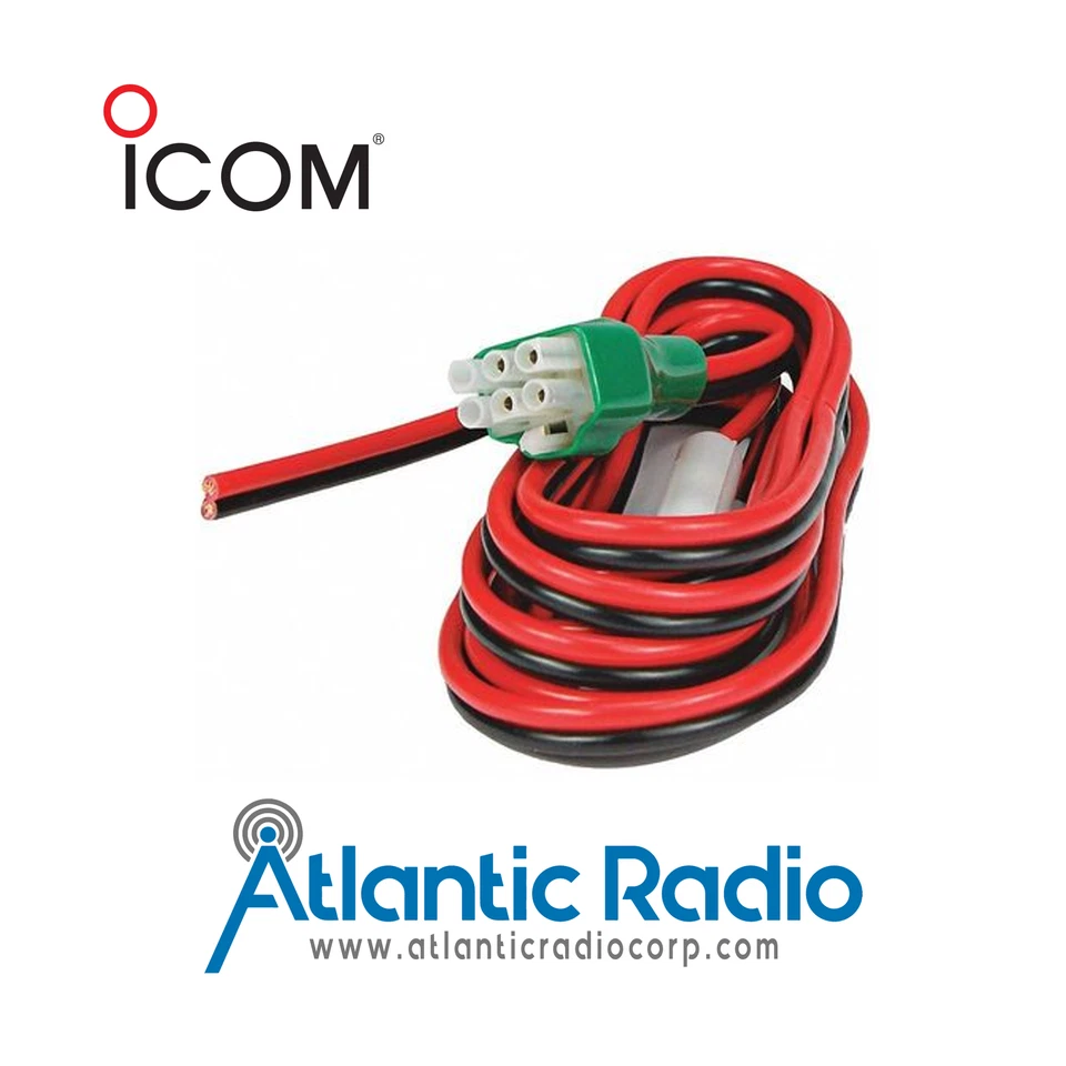 Icom OPC-025D 12V DC power cord with 6-pin connector for HF radios - Image 1 of 1
