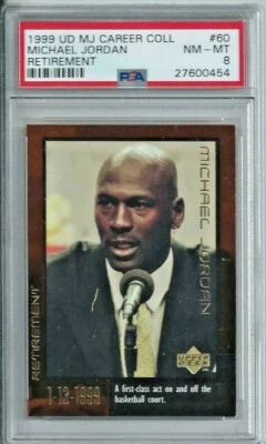 MICHAEL JORDAN (HOF) 1999 MJ CAREER COLLECTION #60 PSA NM-MT 8 (1 OF 3 POP) - Image 1 of 2