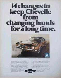 1971 Chevrolet Chevelle Print Ad, 14 Changes Print Advertisement  - Picture 1 of 1